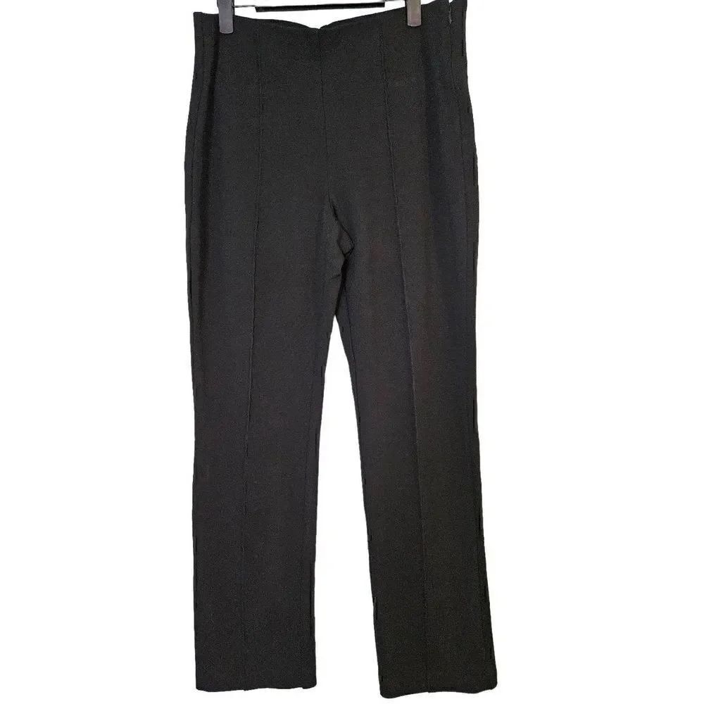 Chico's straight leg trousers, ankle length black pants. Size 1 (8).